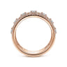 Fancy Wedding Ring in 14k Rose Gold with Round Natural Diamond at Gabriel & Co.