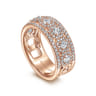 Fancy Wedding Ring in 14k Rose Gold with Round Natural Diamond at Gabriel & Co.