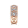 Fancy Wedding Ring in 14k Rose Gold with Round Natural Diamond at Gabriel & Co.