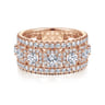 Fancy Wedding Ring in 14k Rose Gold with Round Natural Diamond at Gabriel & Co.