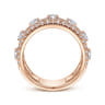 Fancy Wedding Ring in 14k Rose Gold with Round Natural Diamond at Gabriel & Co.