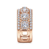 Fancy Wedding Ring in 14k Rose Gold with Round Natural Diamond at Gabriel & Co.