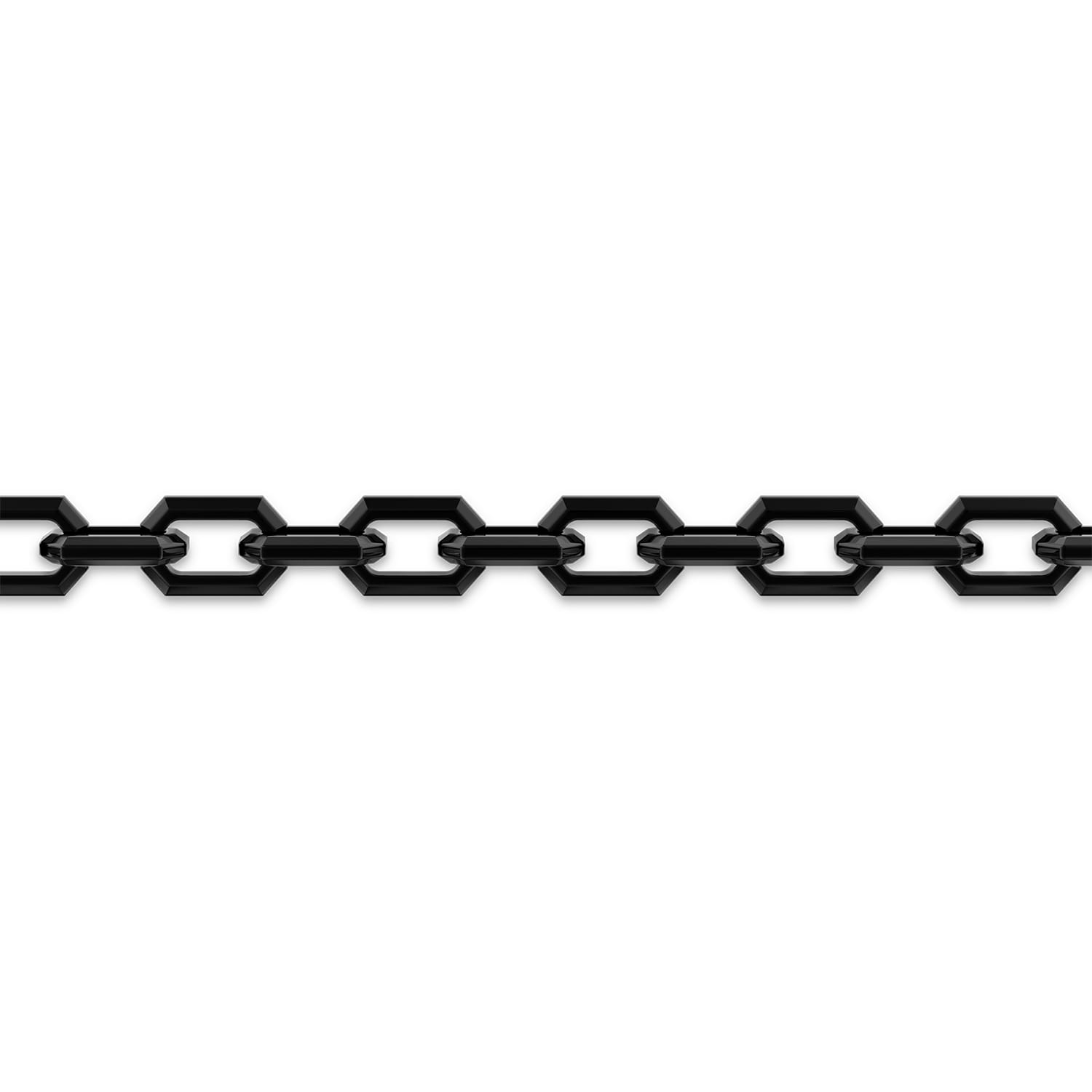 14K Rose Gold and Black Titanium Elongated Link Men's Bracelet - Shot 2