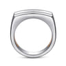 14K Rose-White Gold Faceted Ring in High Polished Finish