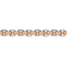 14K Rose-White Gold Two Tone Solid Chain Bracelet