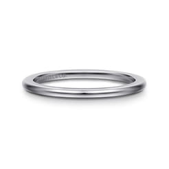 14K White Gold 1.3mm Mini Spacer Band