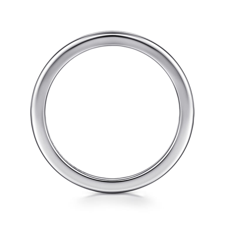 Straight Wedding Ring in 14k White Gold with   at Gabriel & Co. - Shot 2