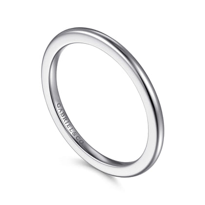 14K White Gold 1.3mm Mini Spacer Band