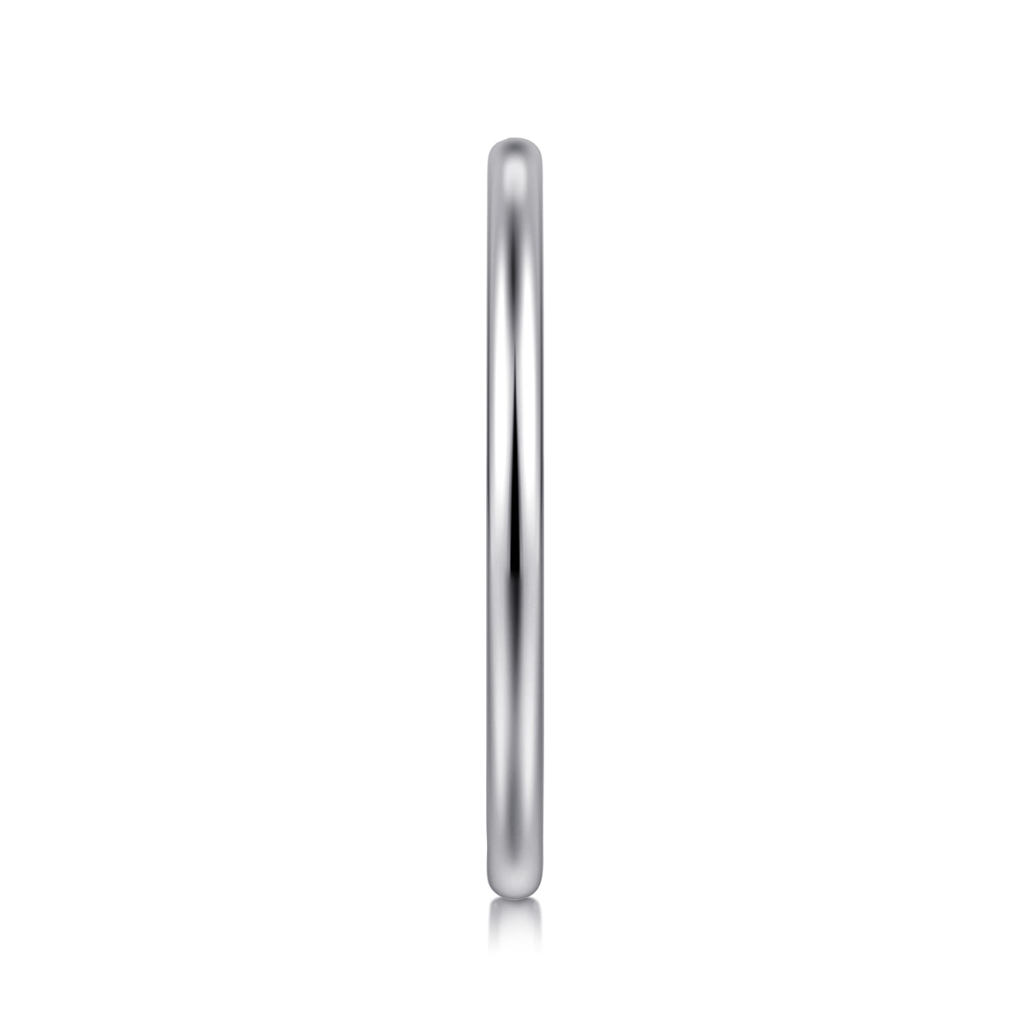 Straight Wedding Ring in 14k White Gold with   at Gabriel & Co. - Shot 4