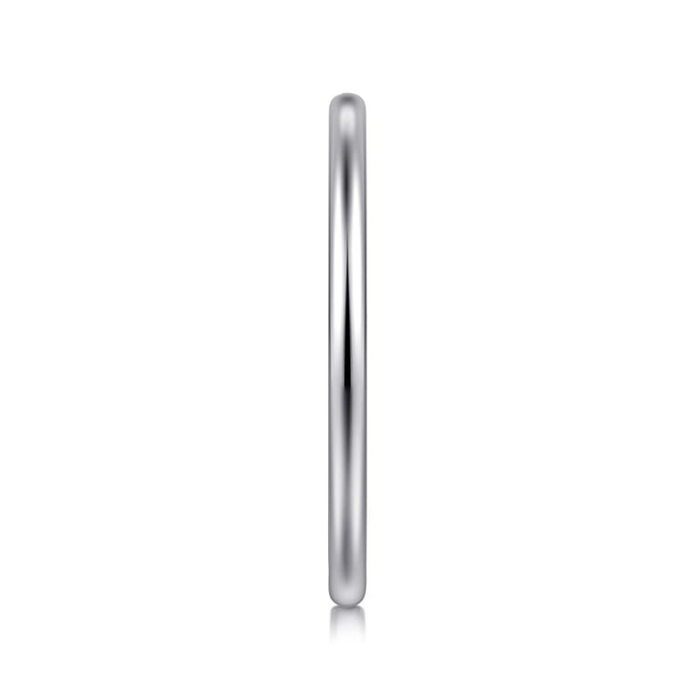 Straight Wedding Ring in 14k White Gold with   at Gabriel & Co. - Shot 4