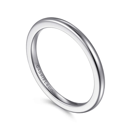 14K White Gold 1.5mm Mini Spacer Band