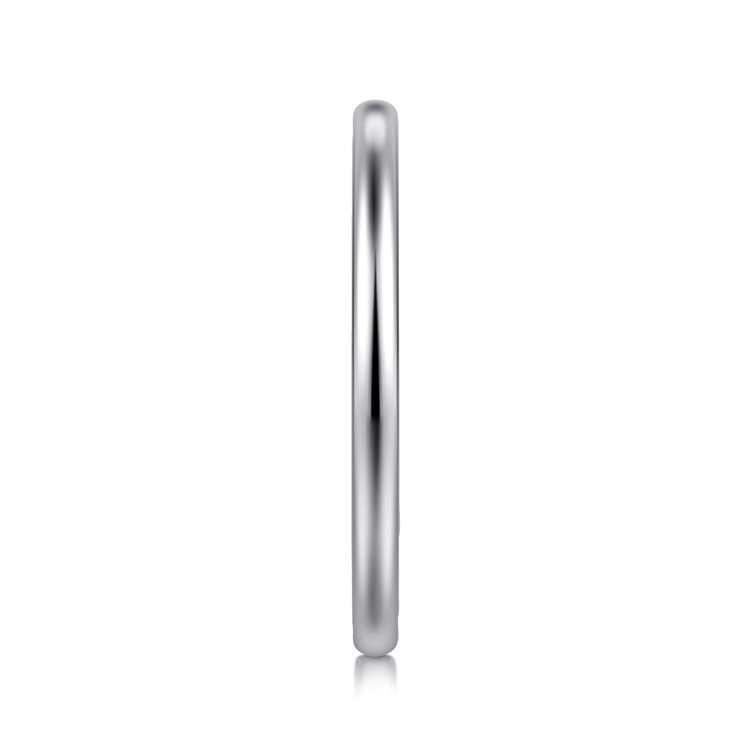 Straight Wedding Ring in 14k White Gold with   at Gabriel & Co. - Shot 4