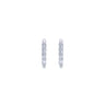 14K White Gold 10mm Round Classic Diamond Huggie Earrings - 0.75 ct