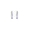 14K White Gold 10mm Round Diamond Huggies - 0.12 ct