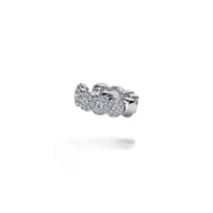 14K White Gold 13mm Diamond Earcuff Earring