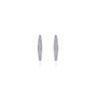 14K White Gold 15mm Diamond Huggies - 0.3 ct