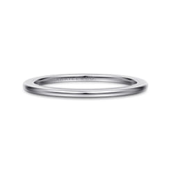 14K White Gold 1mm Mini Spacer Band