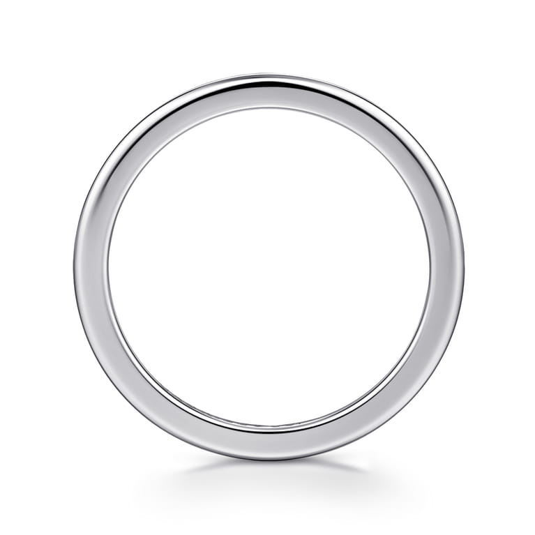 Straight Wedding Ring in 14k White Gold with   at Gabriel & Co. - Shot 2