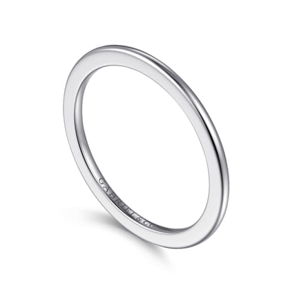 14K White Gold 1mm Mini Spacer Band