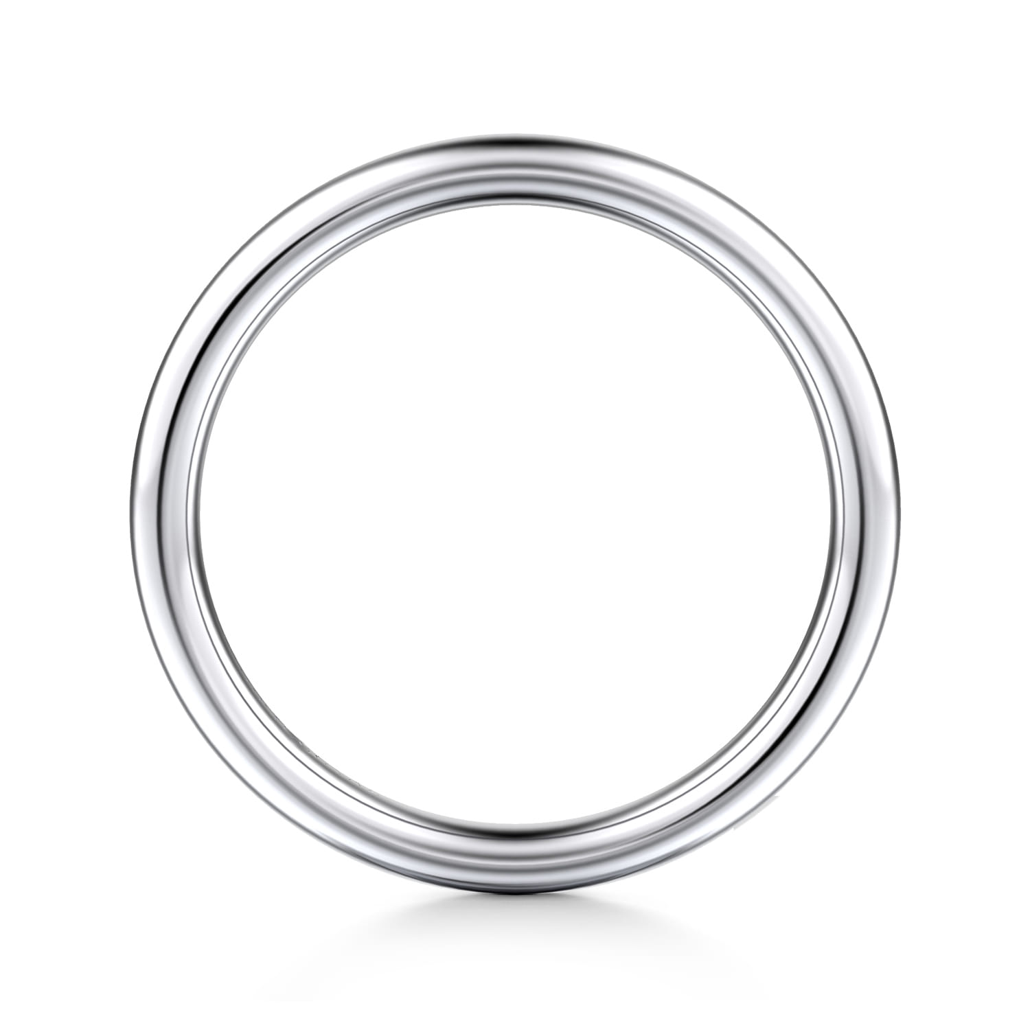 14K White Gold 2.2mm Plain Wedding Band - Shot 2