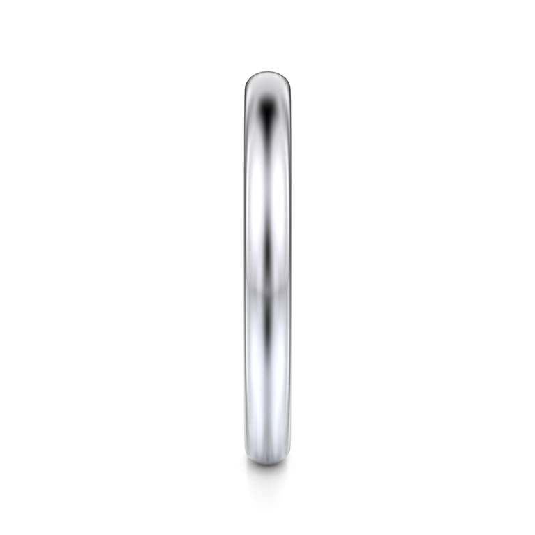 14K White Gold 2.2mm Plain Wedding Band - Shot 4