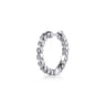 14K White Gold 20mm Round Inside Out Diamond Hoop Earrings - 1.95 ct
