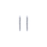 14K White Gold 25mm Round Diamond Classic Hoop Earrings - 1 ct