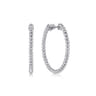 14K White Gold 30mm Bujukan Classic Hoop Earrings