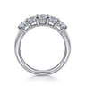 Fancy Wedding Ring in 14k White Gold with Oval Natural Diamond at Gabriel & Co.