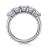 Fancy Wedding Ring in 14k White Gold with Oval Natural Diamond at Gabriel & Co.