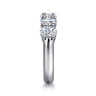 Fancy Wedding Ring in 14k White Gold with Oval Natural Diamond at Gabriel & Co.