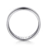 14K White Gold 6mm - Men's Wedding Band in Horizontal Brush Finish