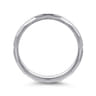 14K White Gold 6mm Men's Ring Brush Finish in Satin Finish