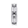 14K White Gold 6mm Men's Ring Brush Finish in Satin Finish