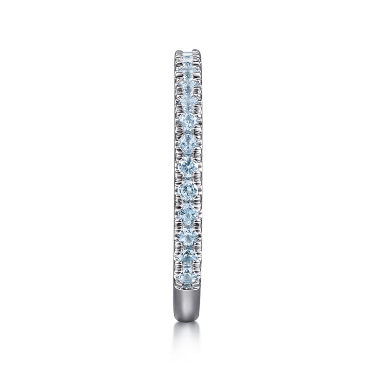 14K White Gold AQ - Aquamarine Ladies Ring - Shot 4