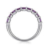 14K White Gold Amethyst Stackable Ring