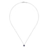 14K White Gold Amethyst and Diamond Halo Pendant Necklace - 0.06 ct