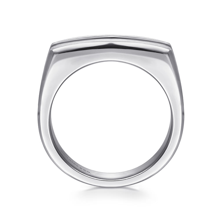 14K White Gold Angular Diamond Ring in Satin Finish - 0.5 ct - Shot 2