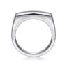 14K White Gold Angular Diamond Ring in Satin Finish - 0.5 ct
