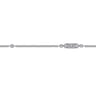 14K White Gold Ankle Bracelet with Geometric Diamond Stations - 0.09 ct