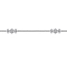 14K White Gold Ankle Bracelet with Swirly Diamond Stations - 0.09 ct