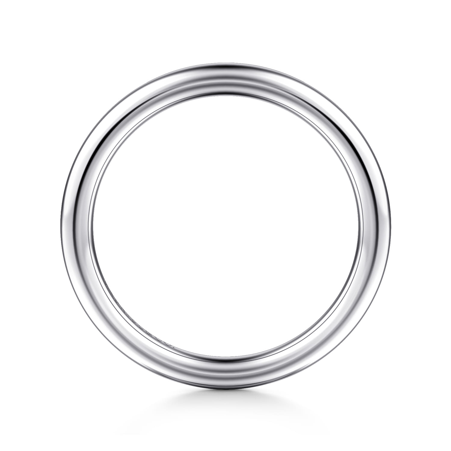 Straight Wedding Ring in 14k White Gold with   at Gabriel & Co. - Shot 2