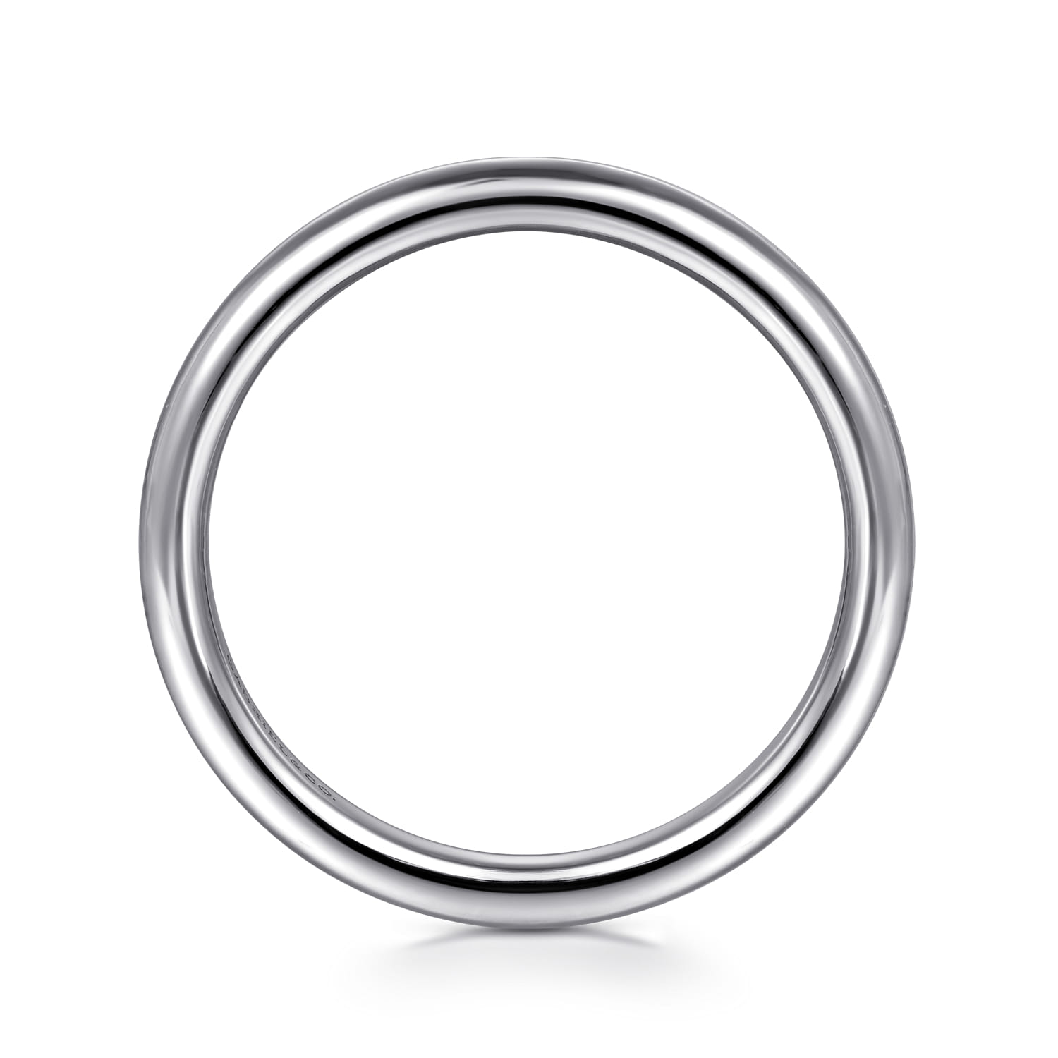 Straight Wedding Ring in 14k White Gold with   at Gabriel & Co. - Shot 2