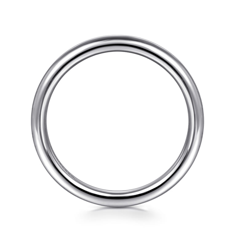 Straight Wedding Ring in 14k White Gold with   at Gabriel & Co. - Shot 2