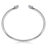14K White Gold Arrow Diamond Cuff Bracelet - 1 ct