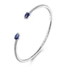 14K White Gold Arrow Sapphire and Diamond Cuff Bracelet - 0.5 ct