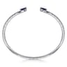 14K White Gold Arrow Sapphire and Diamond Cuff Bracelet - 0.5 ct
