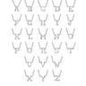 14K White Gold B Initial Necklace