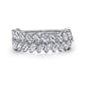 Fancy Wedding Ring in 14k White Gold with Baguette Natural Diamond at Gabriel & Co.