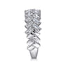 Fancy Wedding Ring in 14k White Gold with Baguette Natural Diamond at Gabriel & Co.